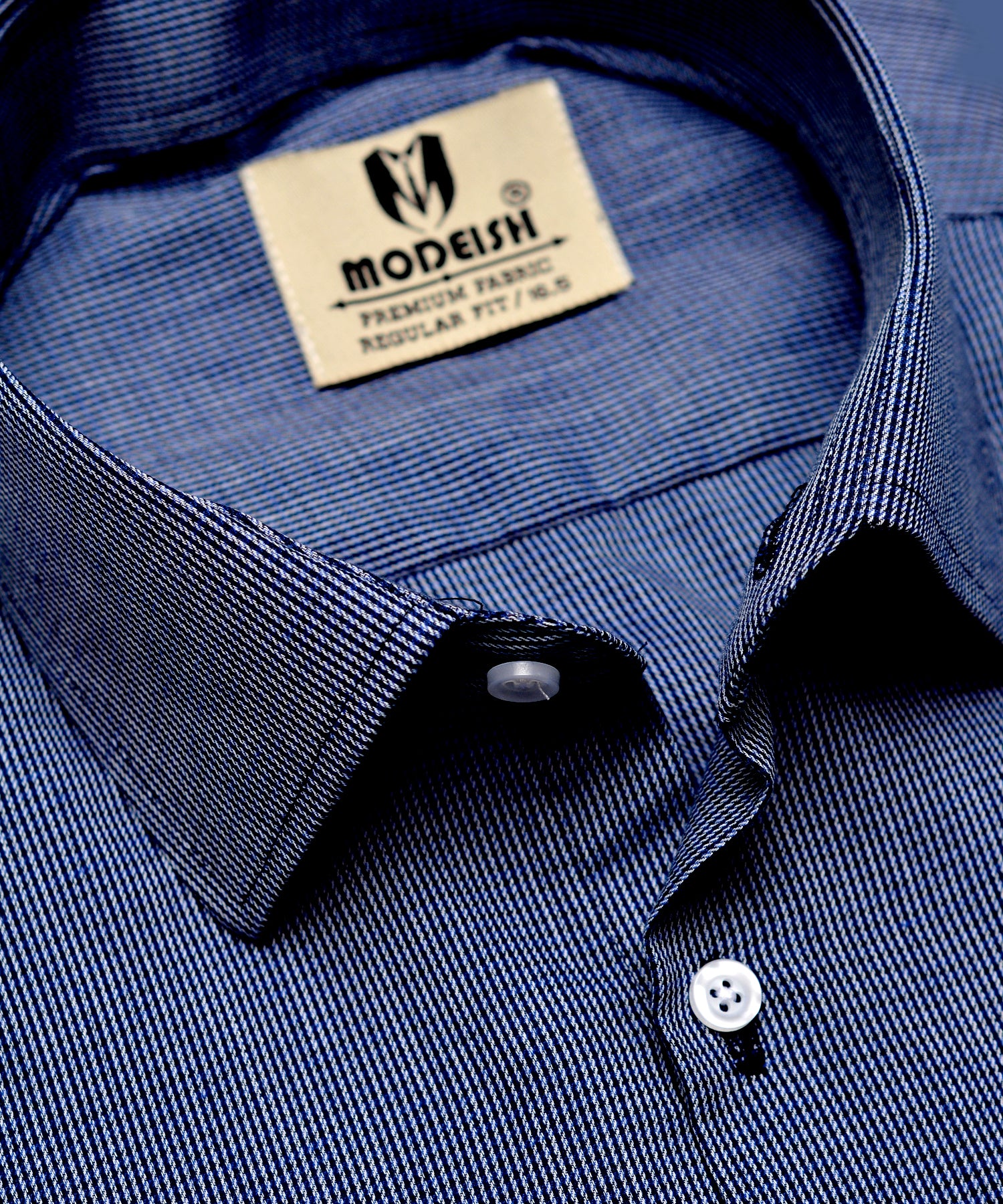 Blue Self Lining Summer Fabric Shirt
