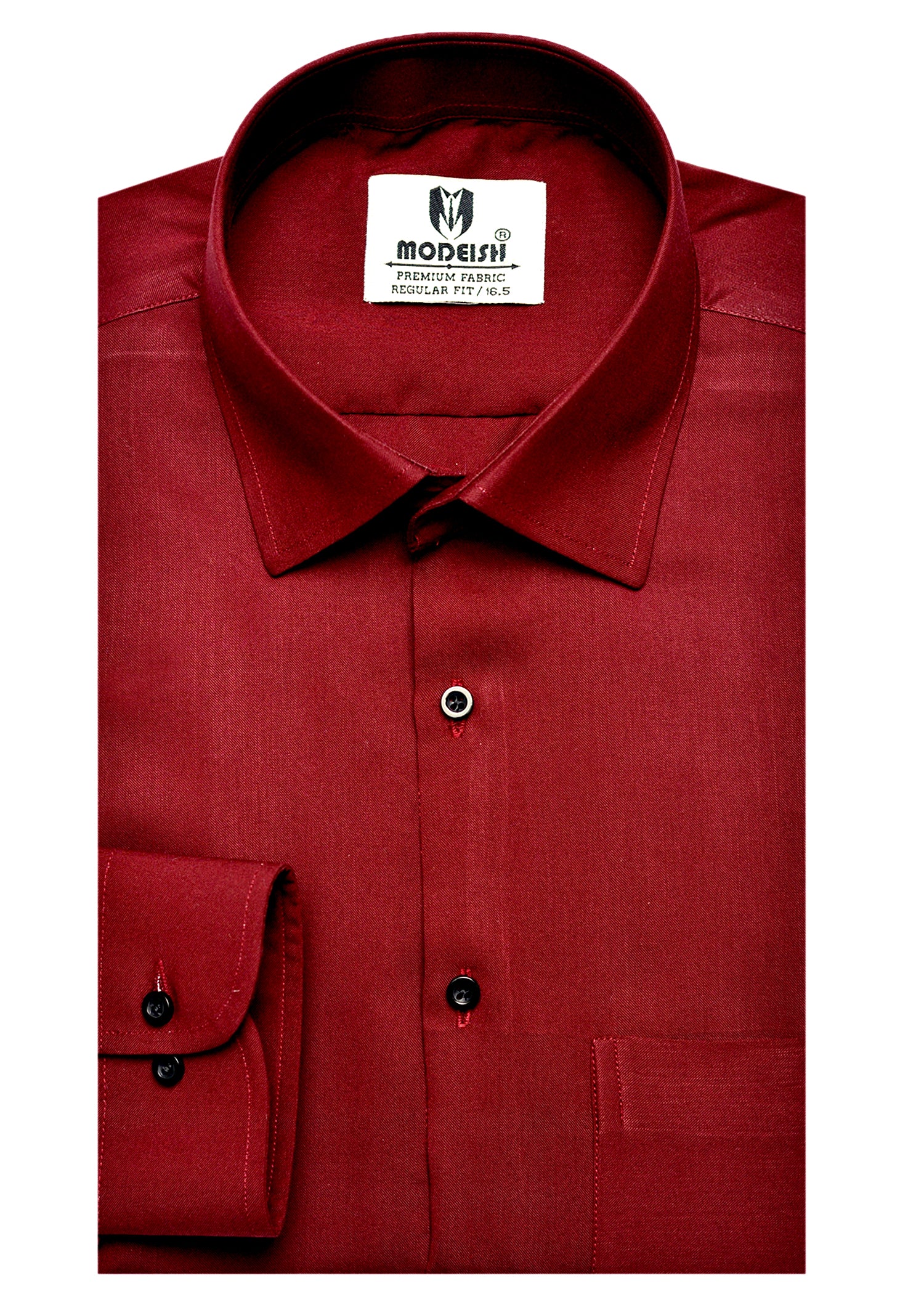 Maroon Plain Summer Fabric Shirt