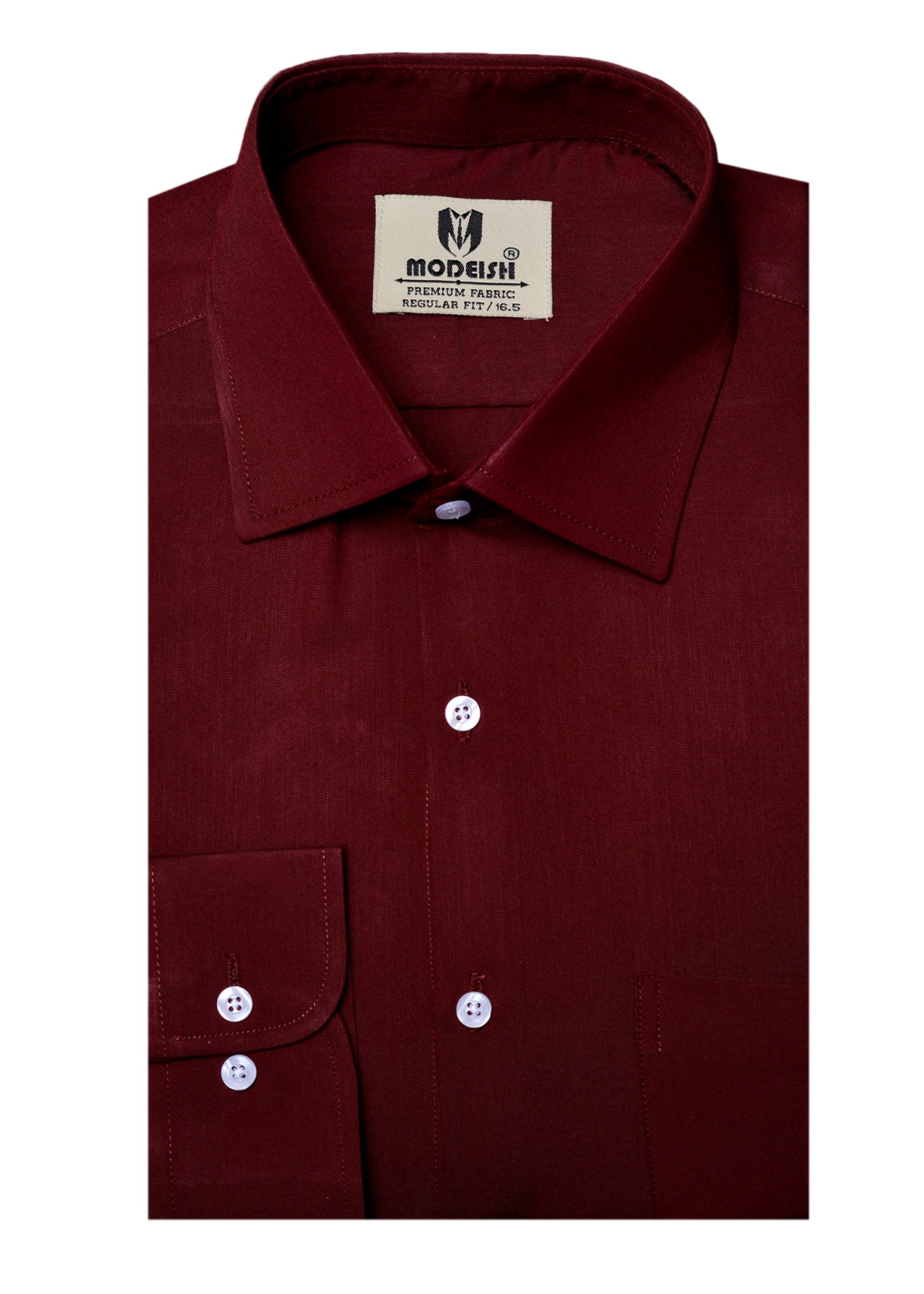 Maroon Plain Summer Fabric Shirt
