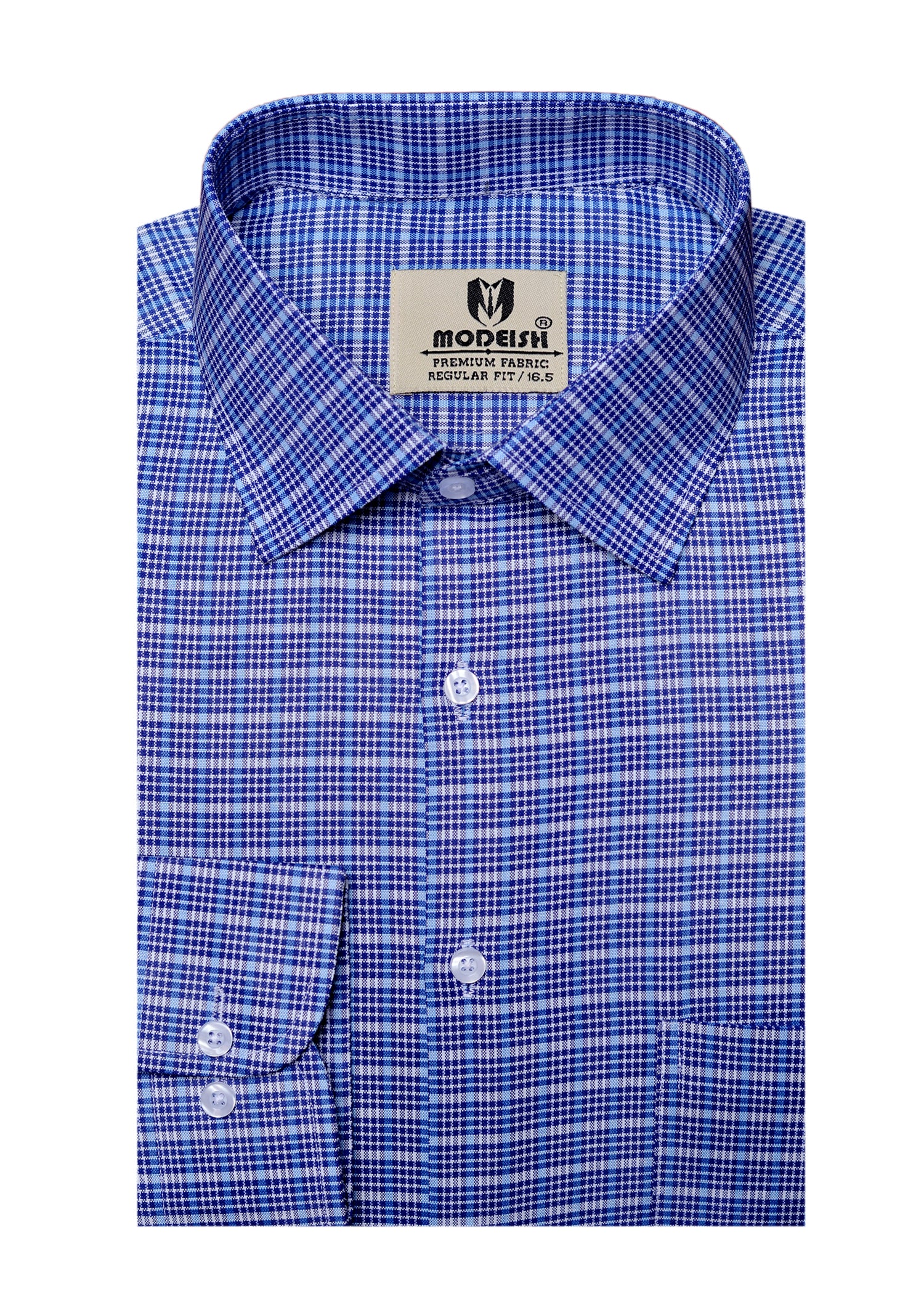 Royal Blue Check Summer Fabric Shirt