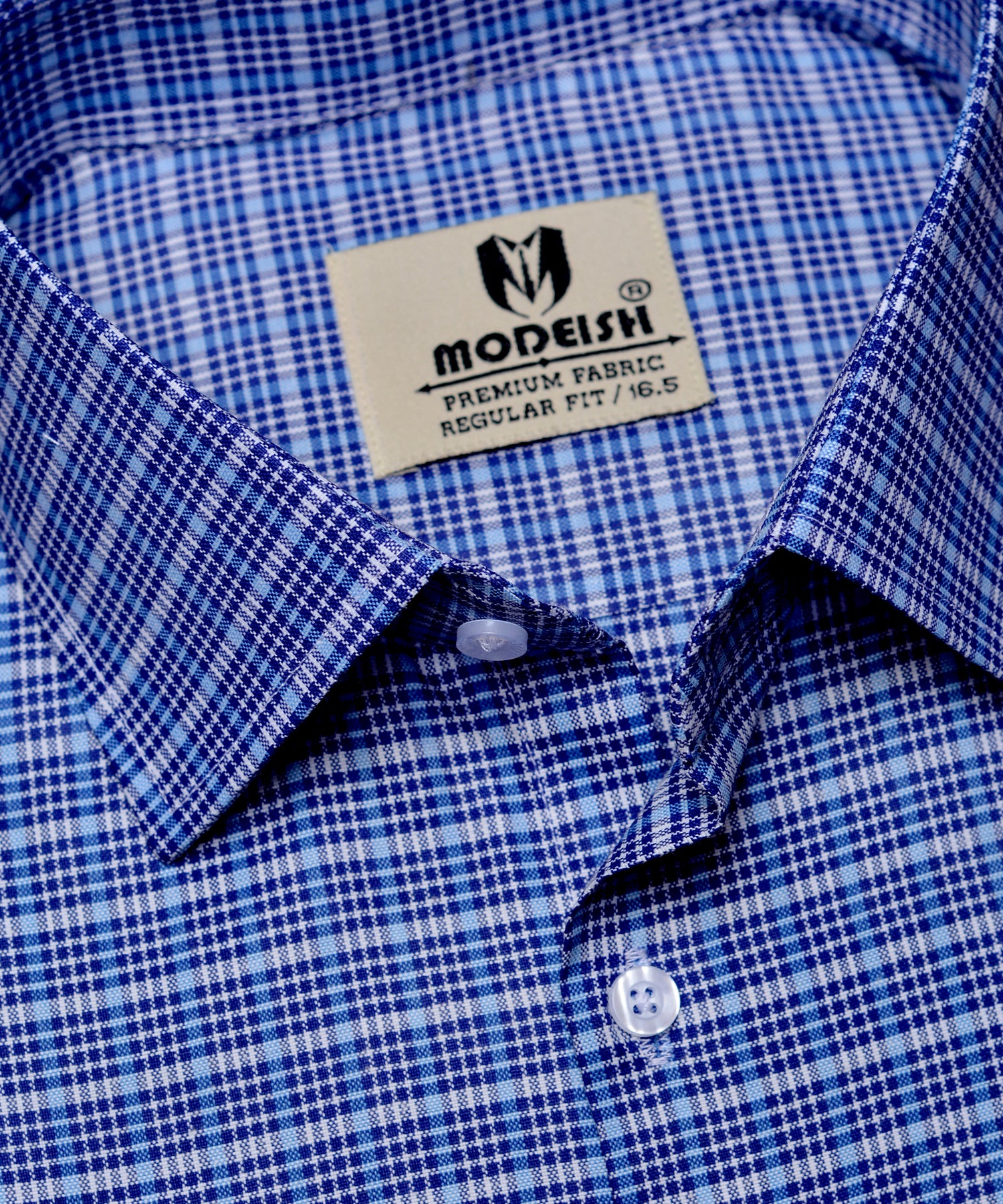 Royal Blue Check Summer Fabric Shirt