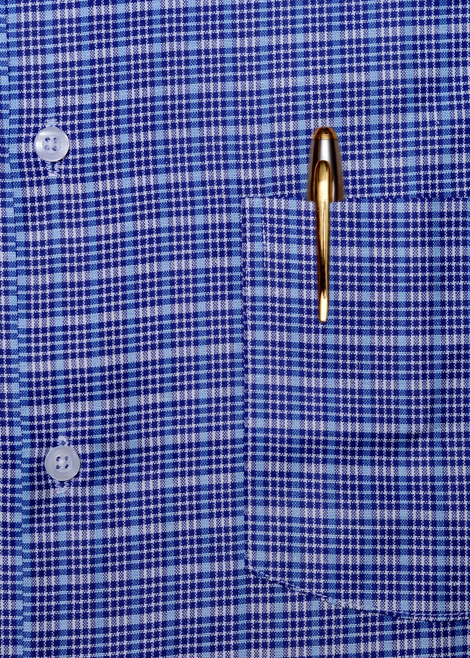 Royal Blue Check Summer Fabric Shirt