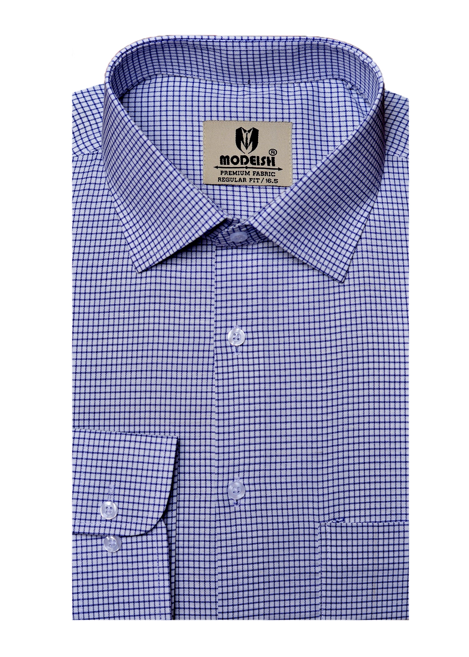 Blue White Check Summer Fabris Shirt
