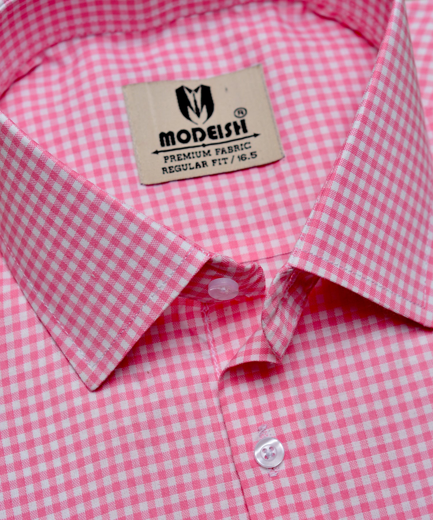Persian Pink box check Summer Fabric Shirt