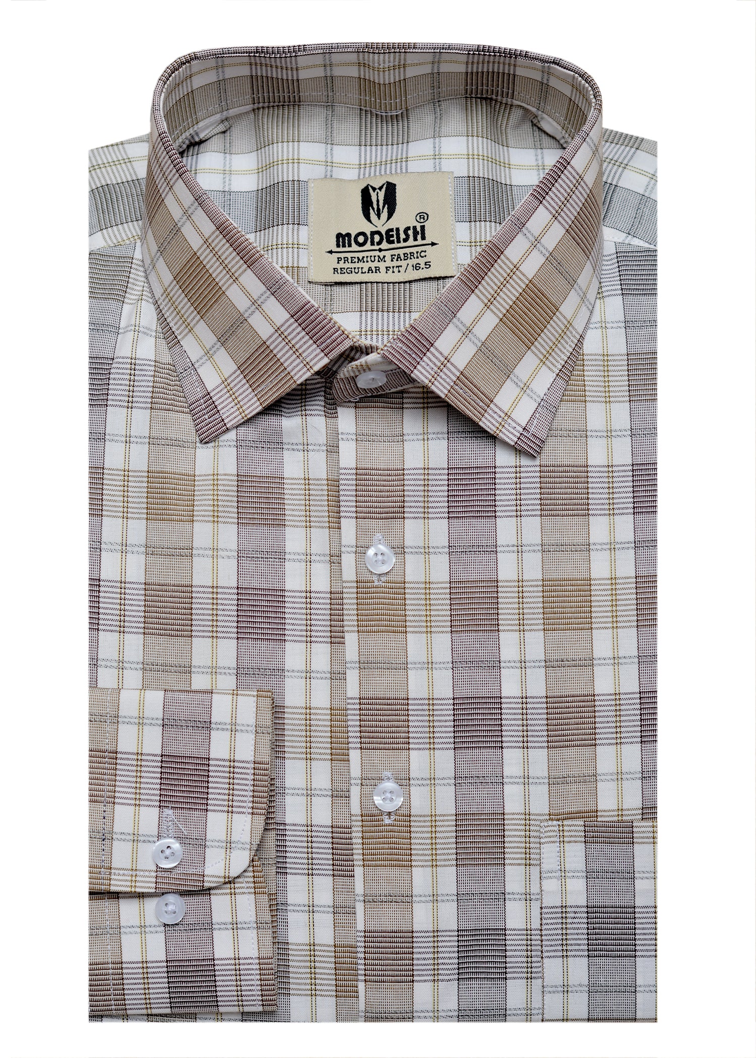 Bistre Brown check Summer Fabric Shirt
