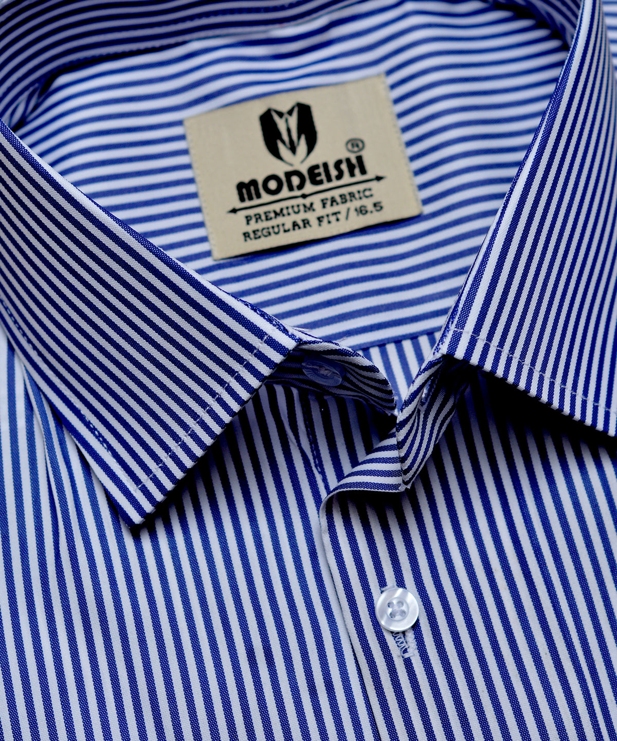 Blue White lining Summer Fabric Shirt