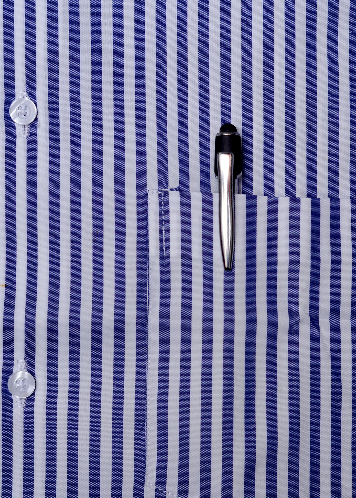 Blue white Duel stripe Summer Fabric Shirt