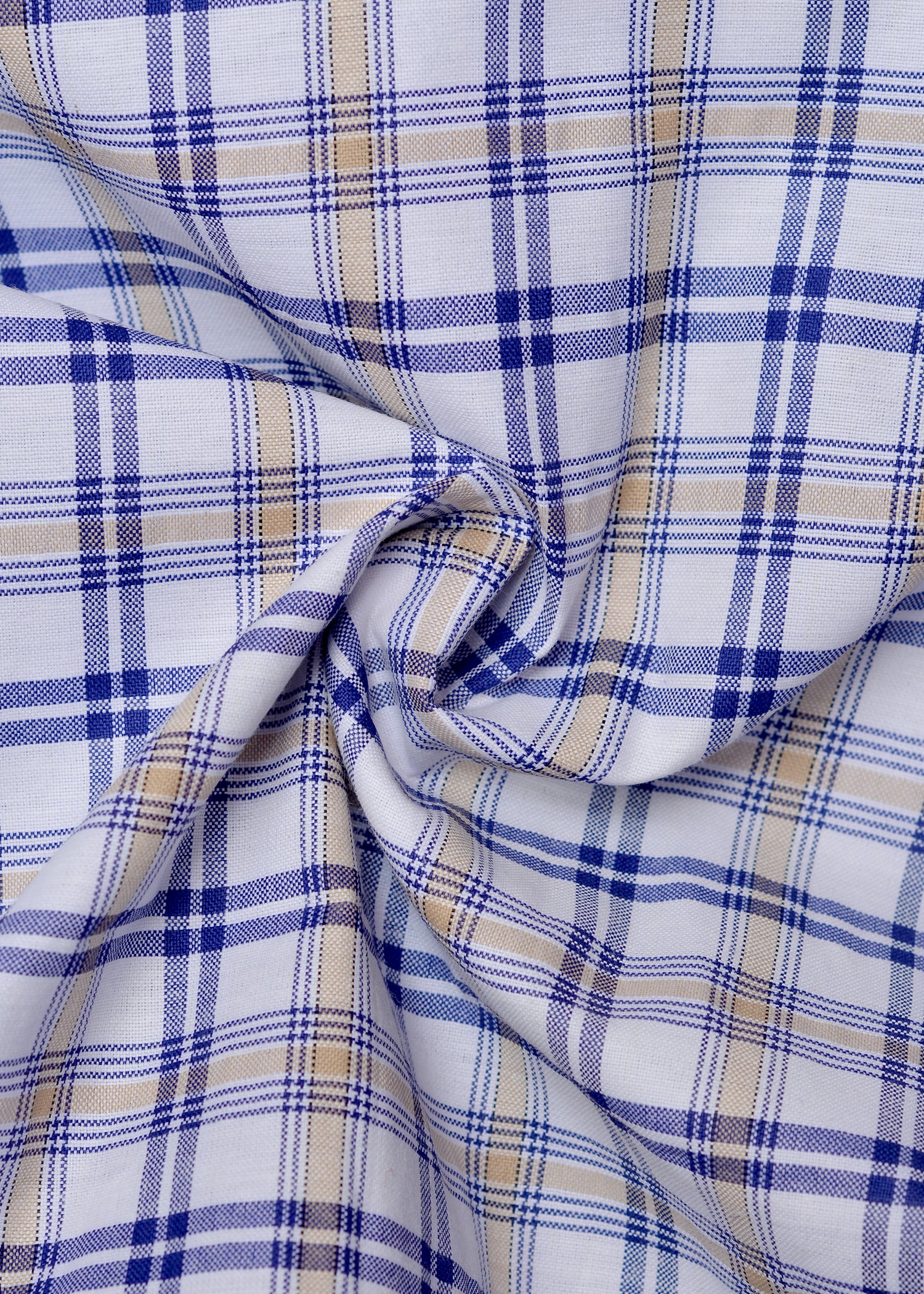 Purple white check summer Fabric Shirt