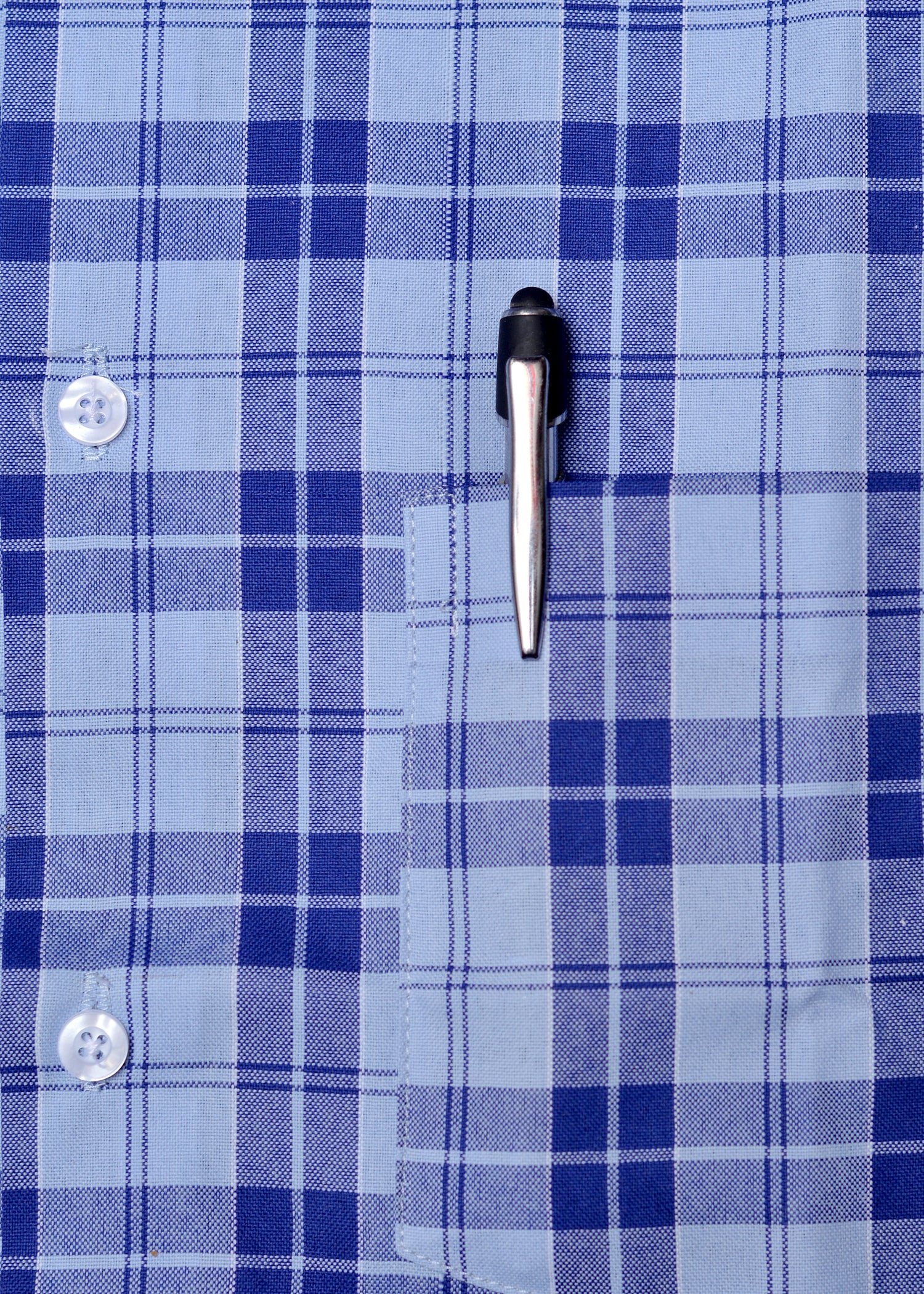 Purple sky check summer Fabric Shirt