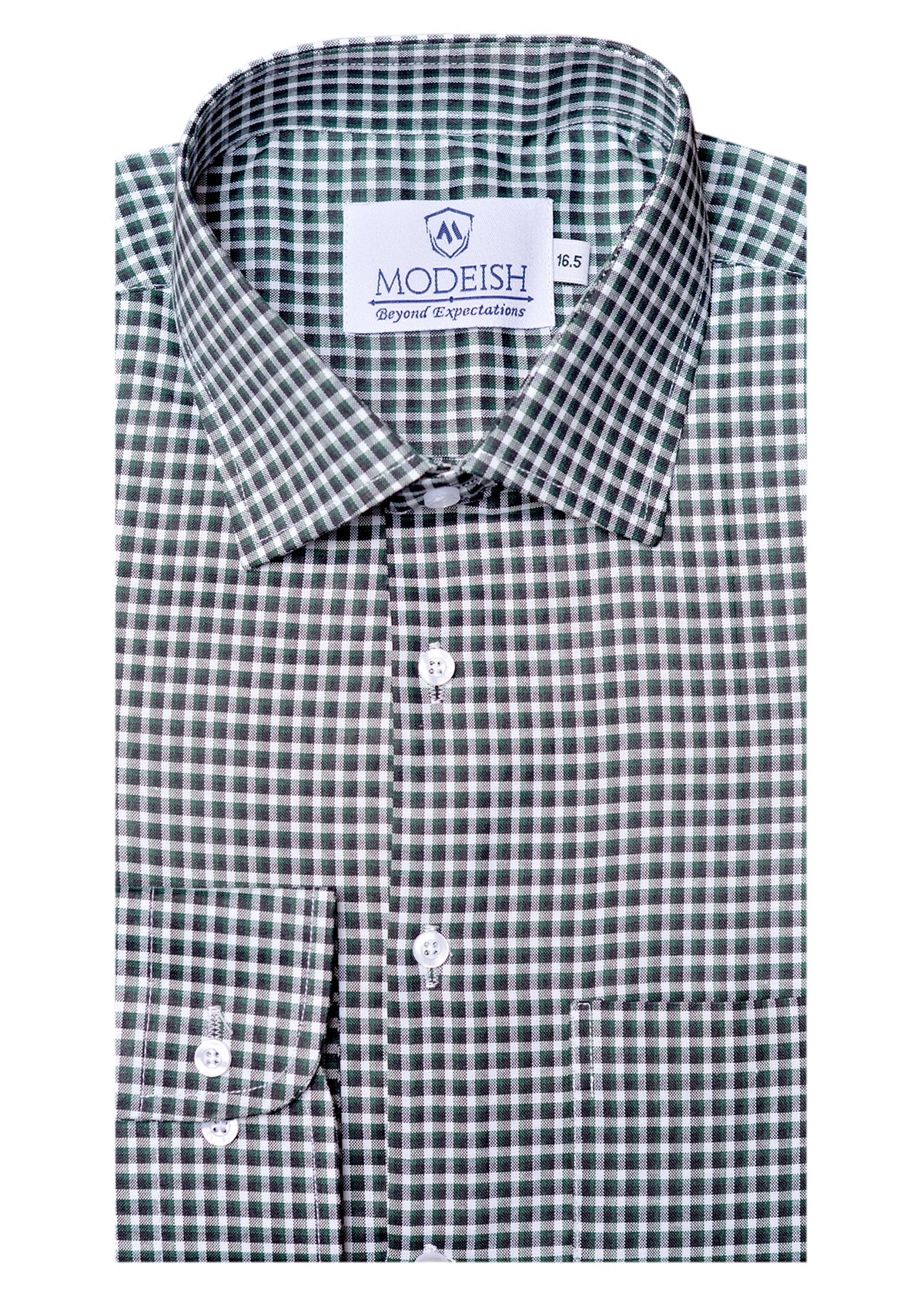 Emerald Texture Check Formal shirt