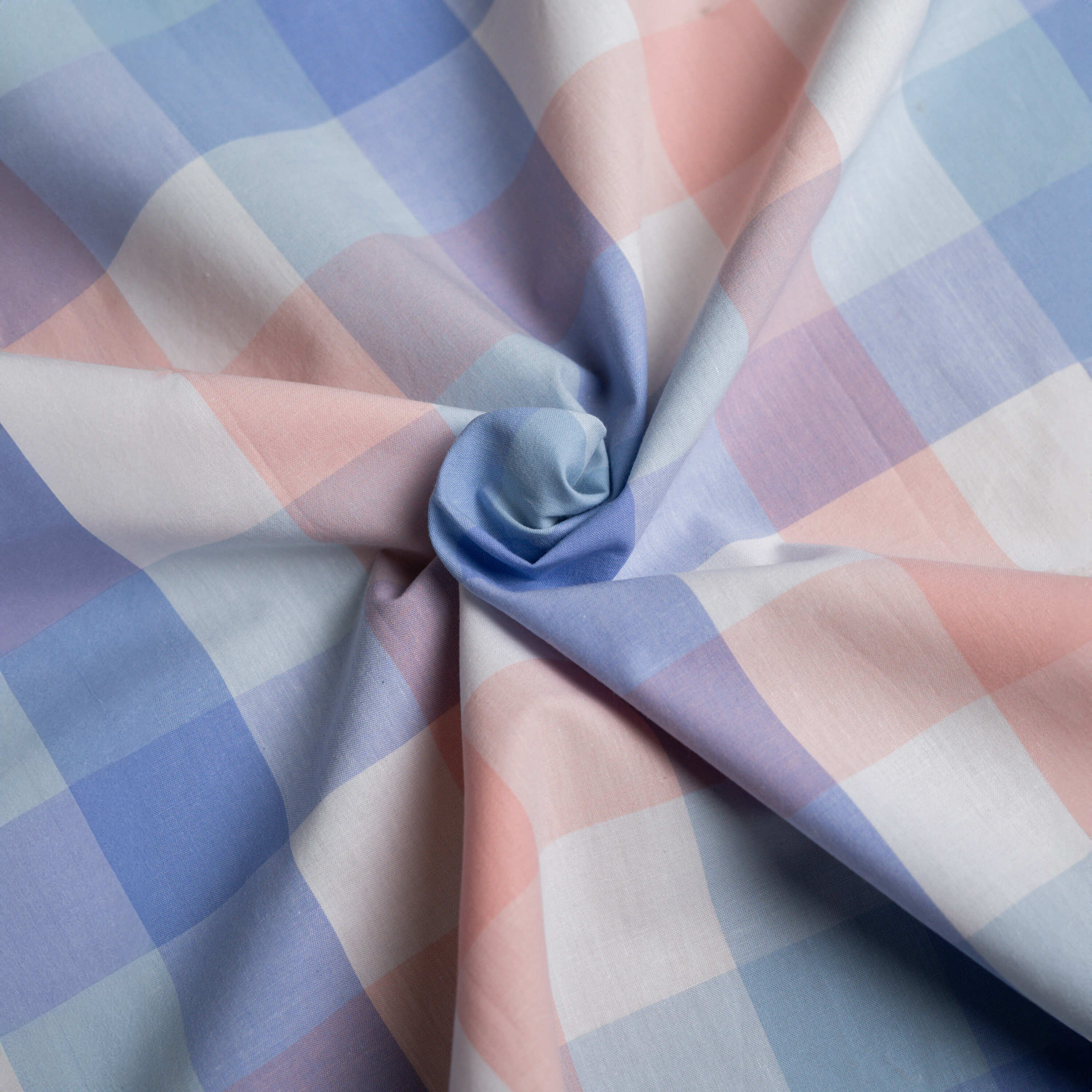 Sky Peach check Formal shirt