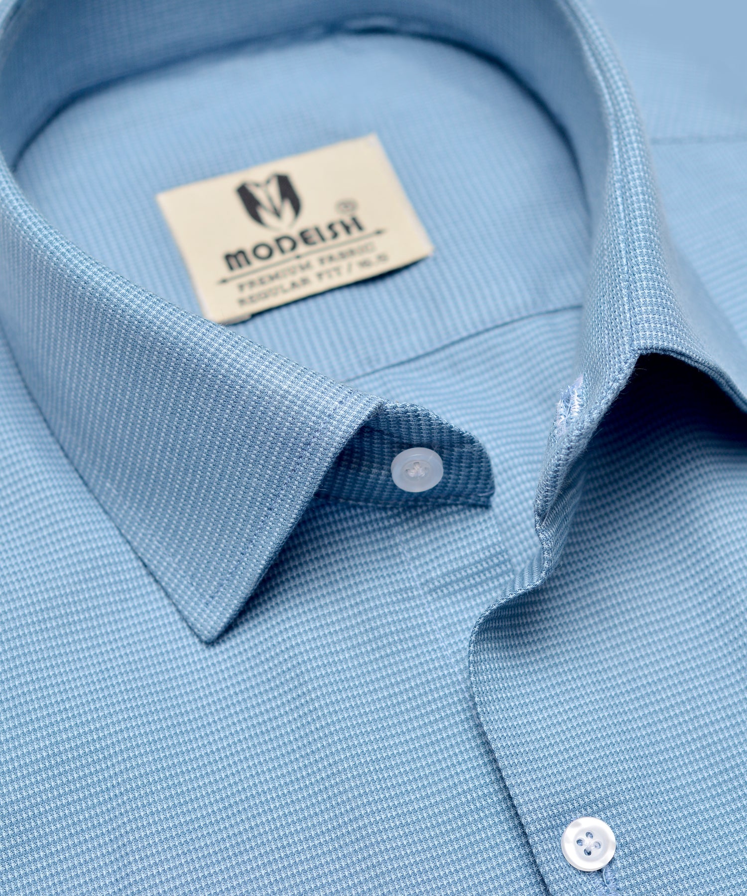 Carolina Blue  Check Summer Fabric Shirt