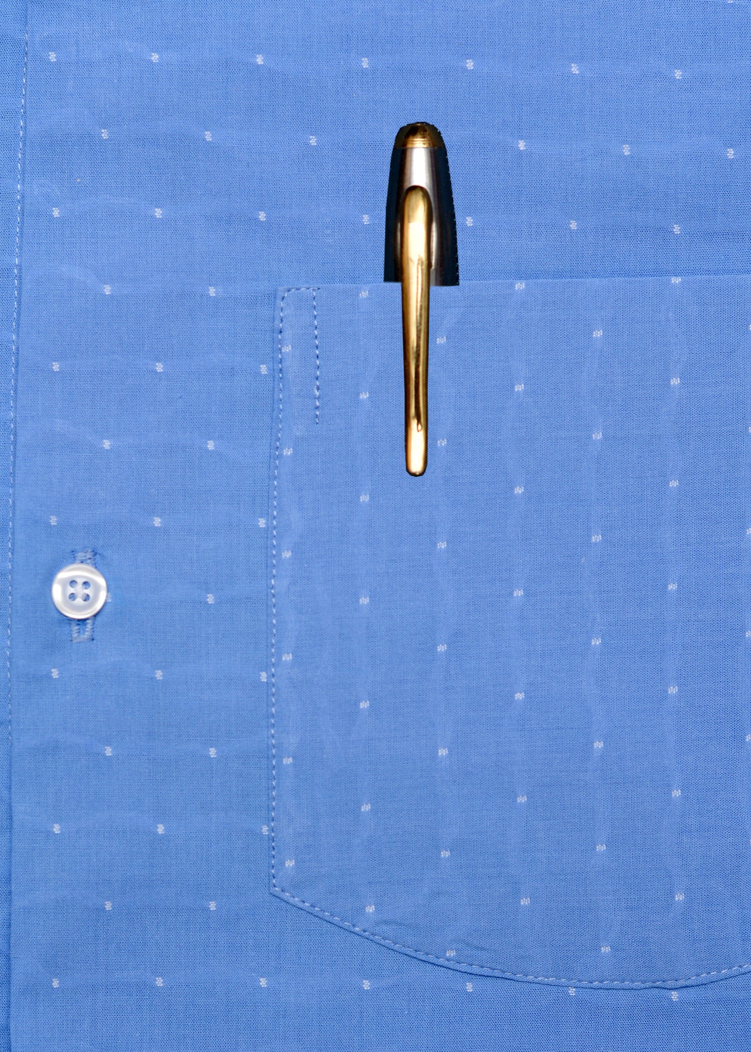 Picton Blue Doted Summer Fabric Shirt