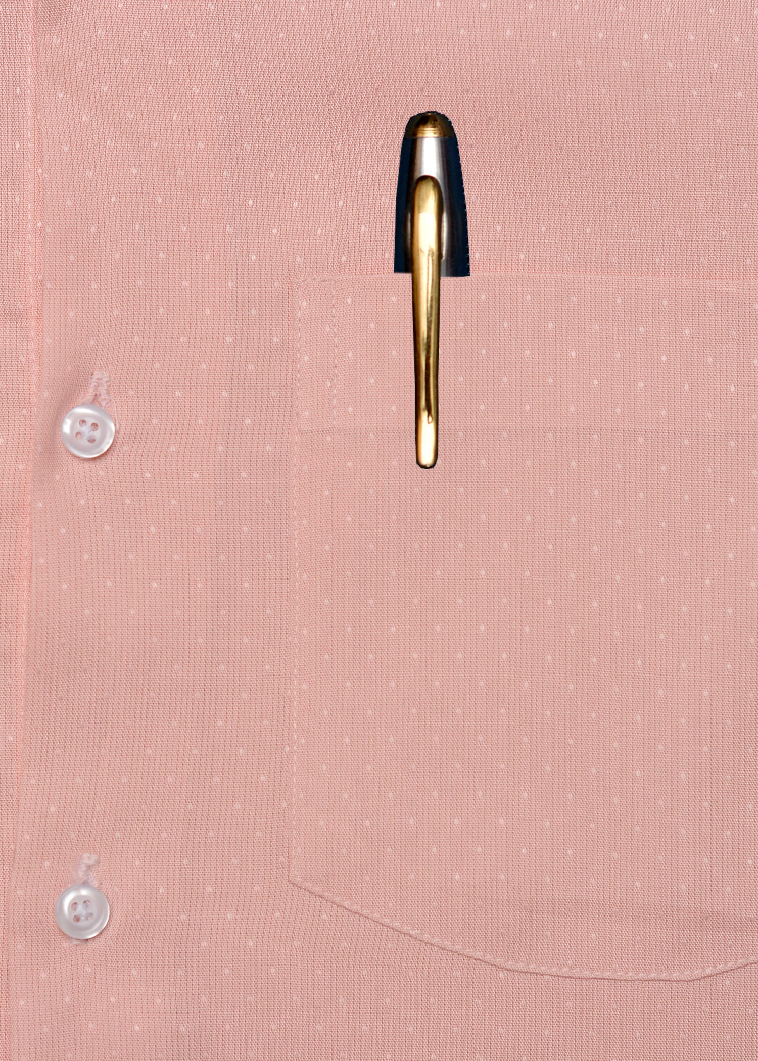 Peach Self Dot Summer Fabric Shirt