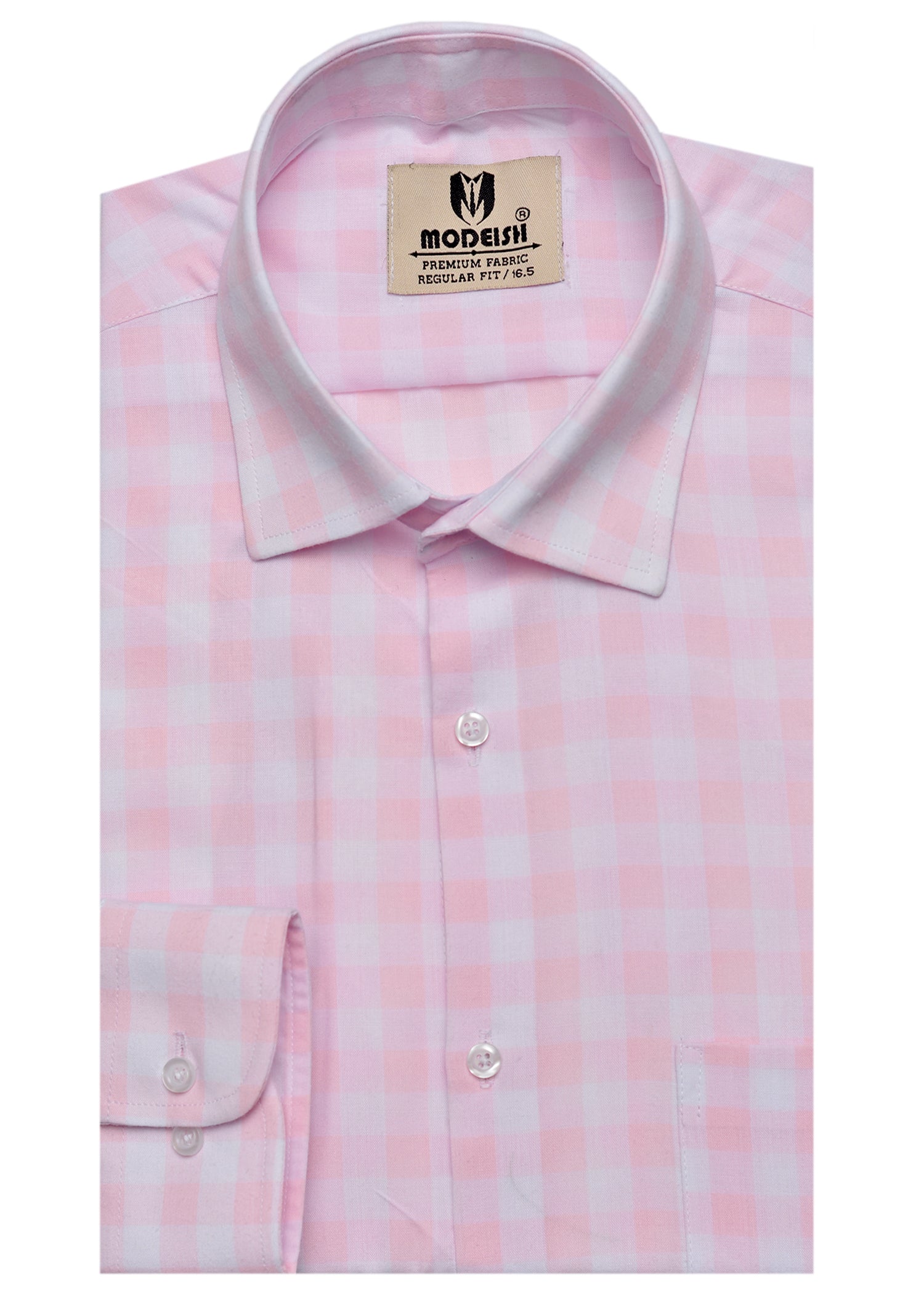 Pink  check Summer Fabric Shirt