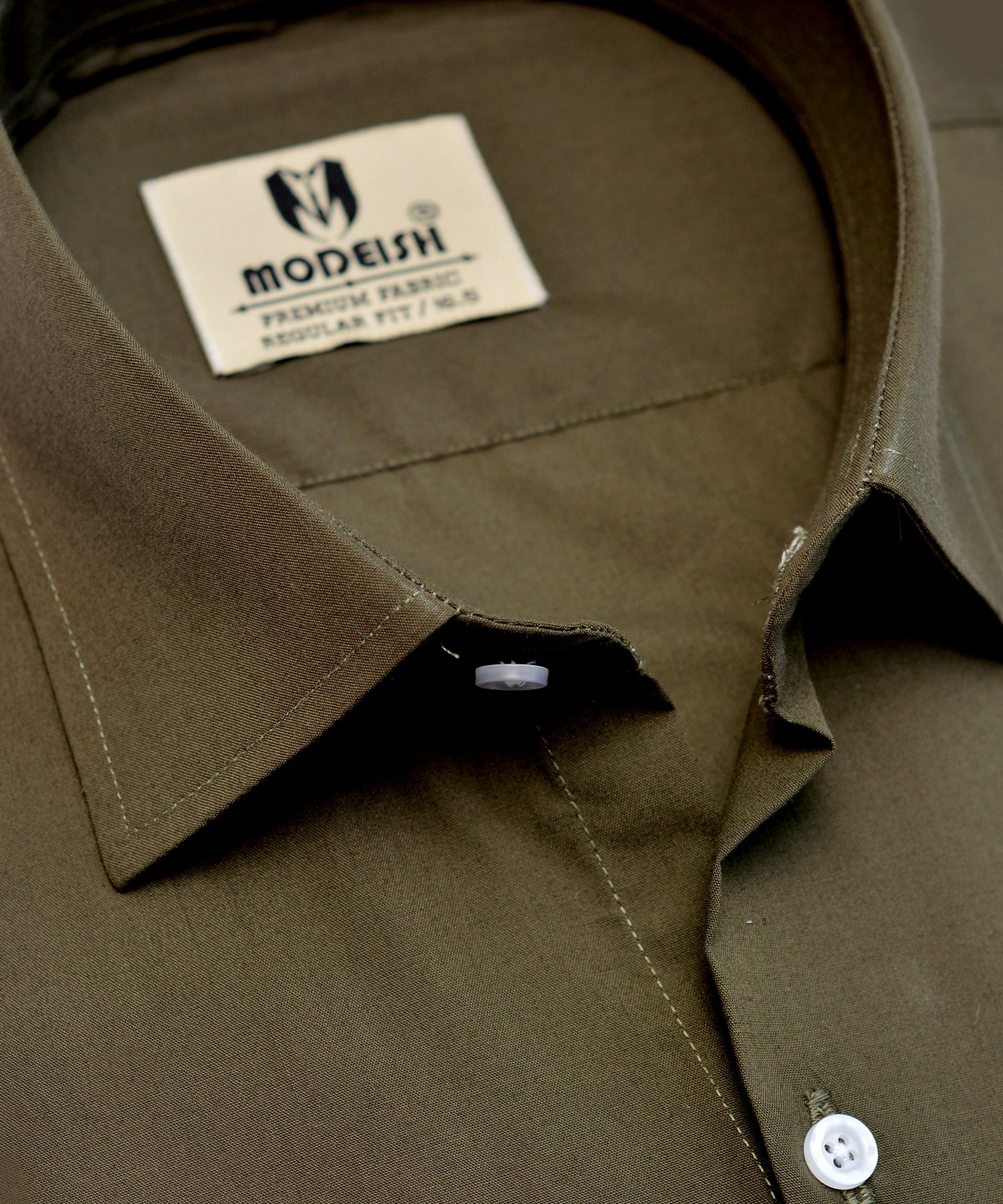 Olive Green Summer Fabric Shirt