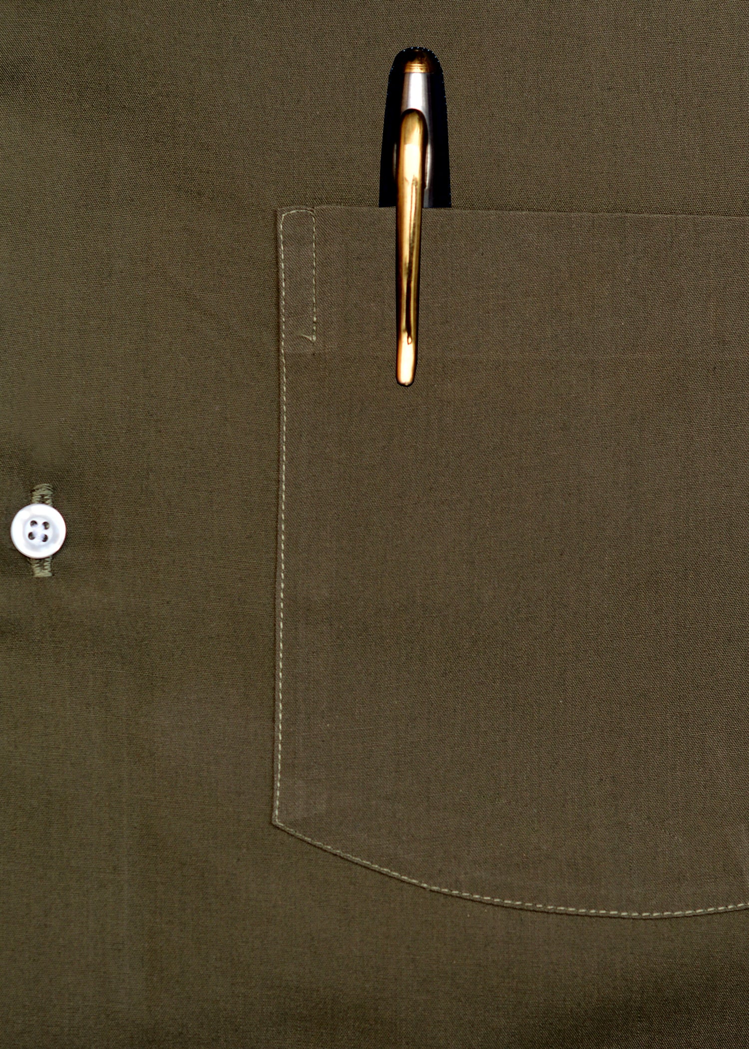 Olive Green Summer Fabric Shirt