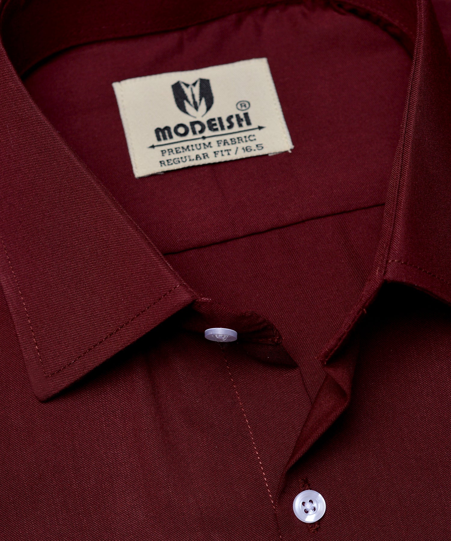 Maroon Plain Summer Fabric Shirt