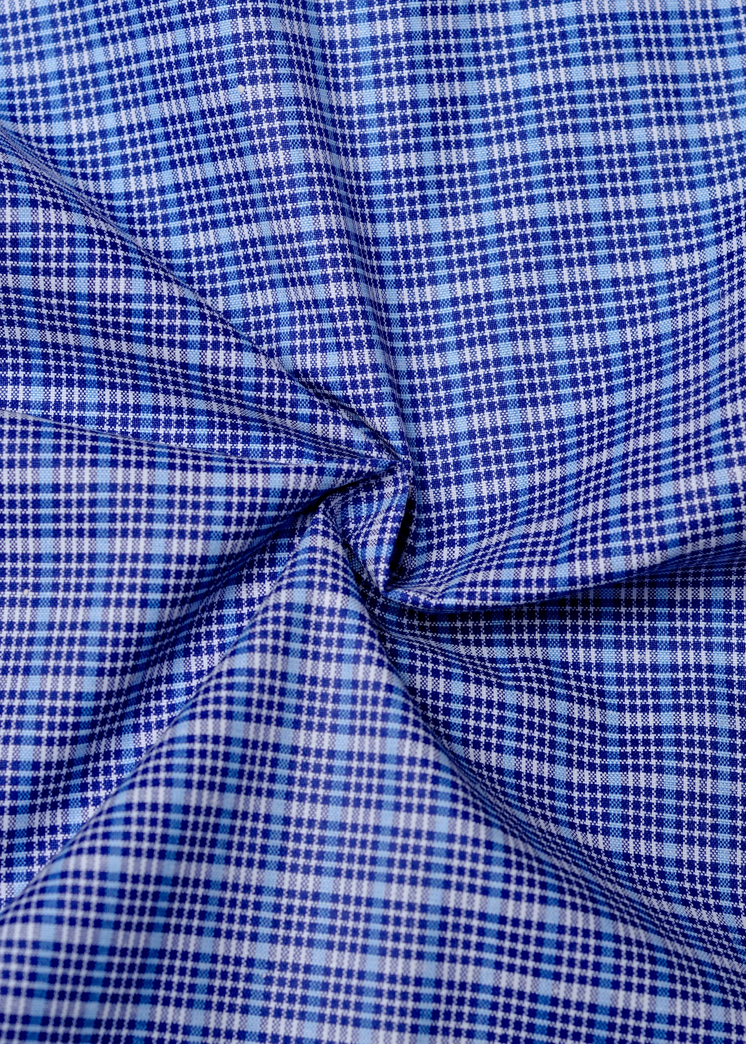 Royal Blue Check Summer Fabric Shirt