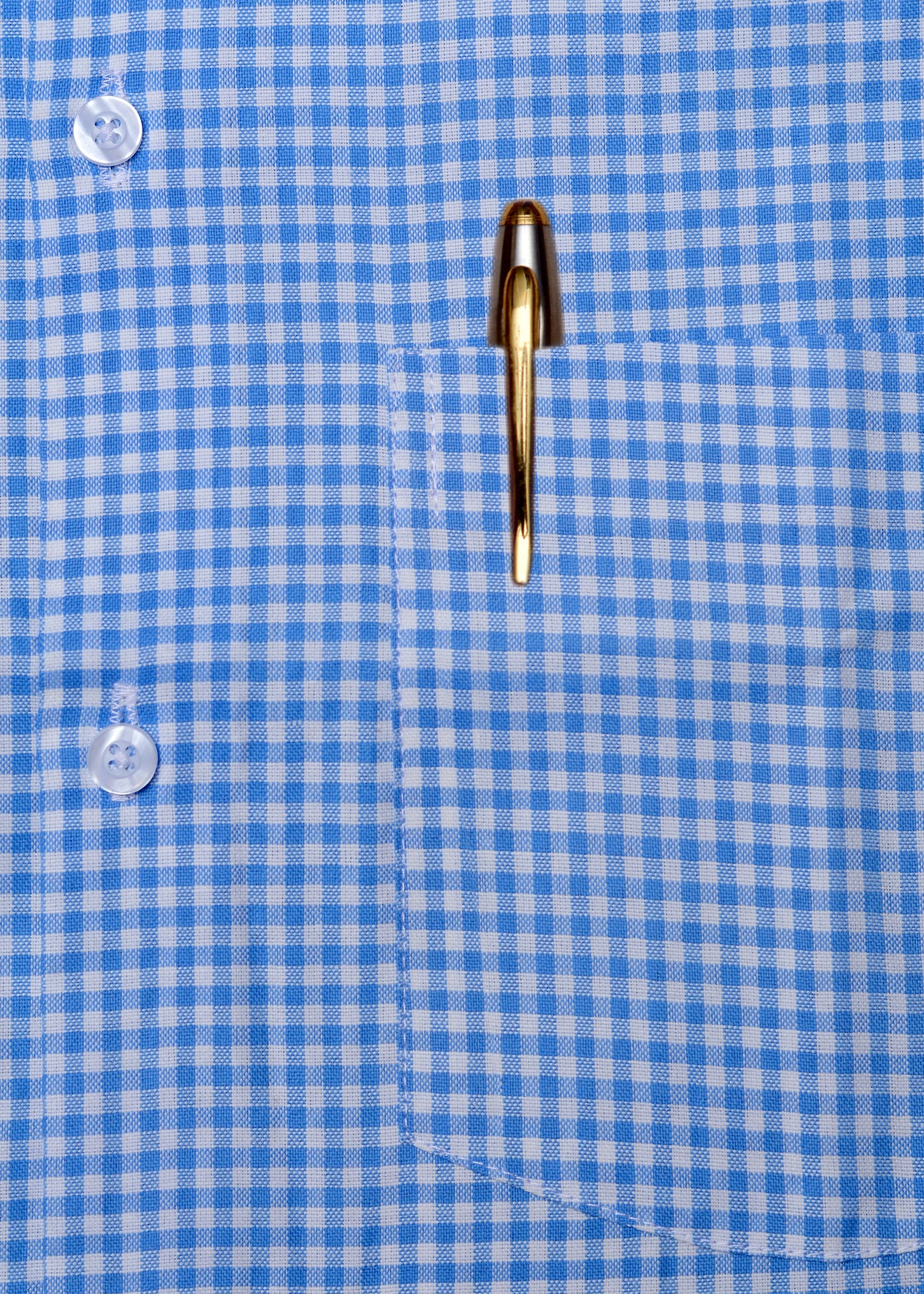 Sky  Blue Check Summer Fabric Shirt