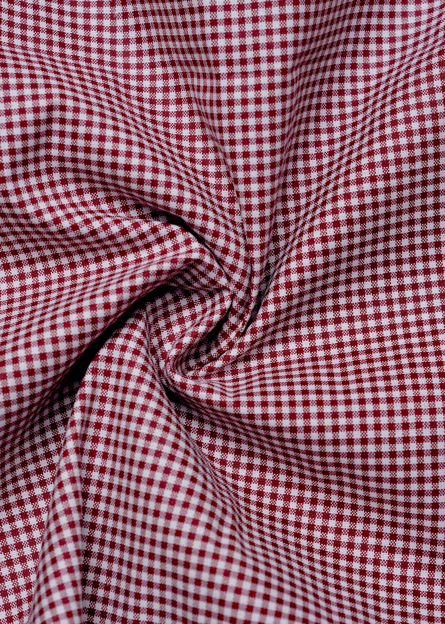 Crimson Red  box check Summer Fabric Shirt