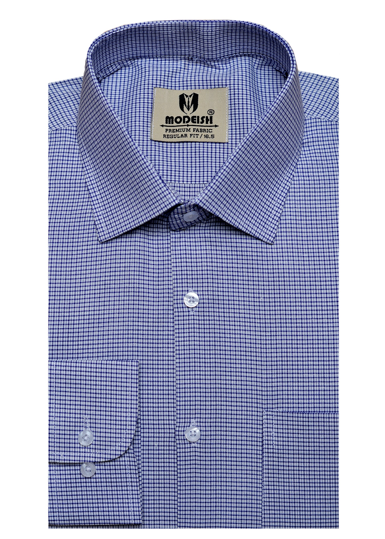 Blue Texture check Summer Fabric Shirt