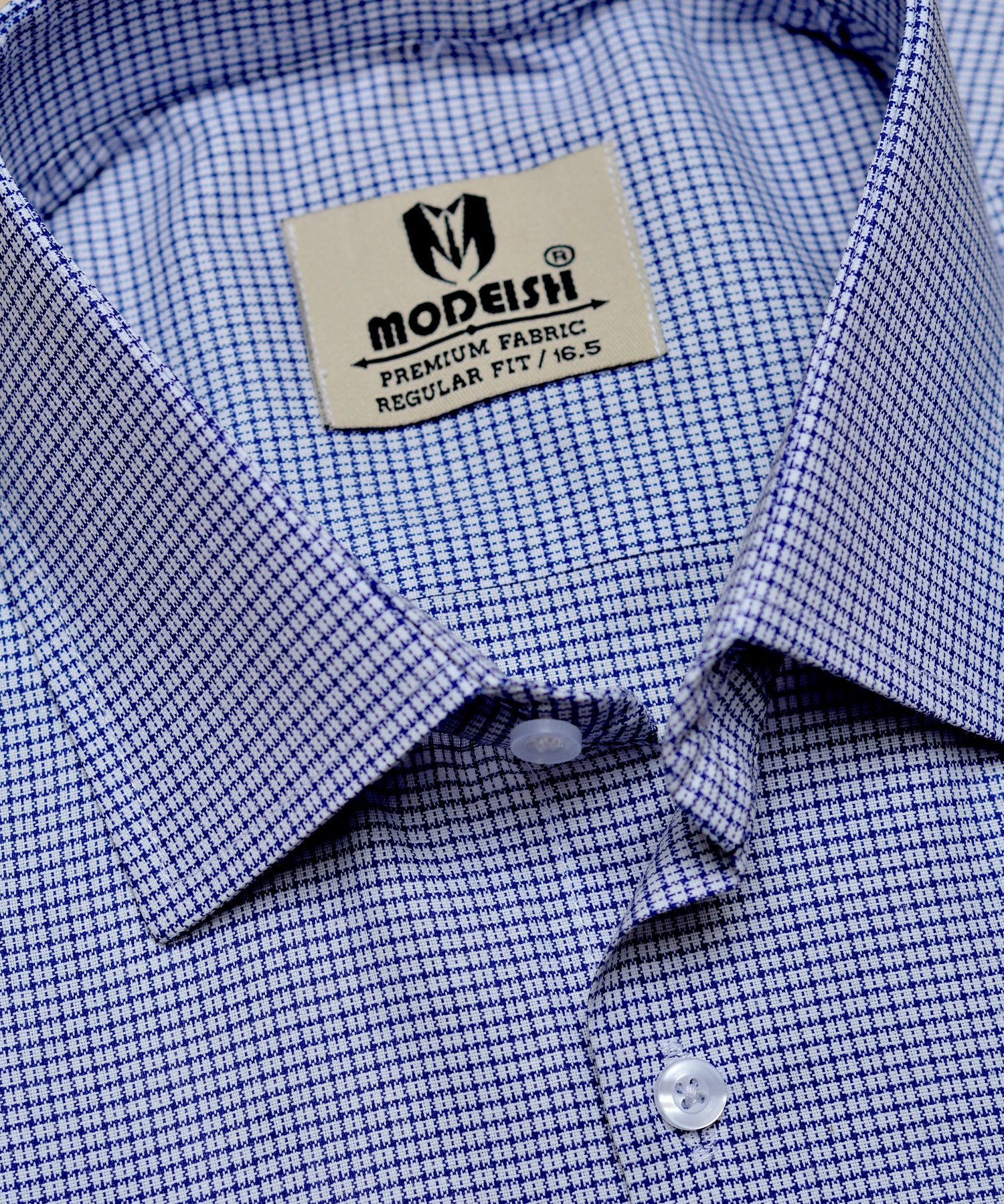 Blue Texture check Summer Fabric Shirt