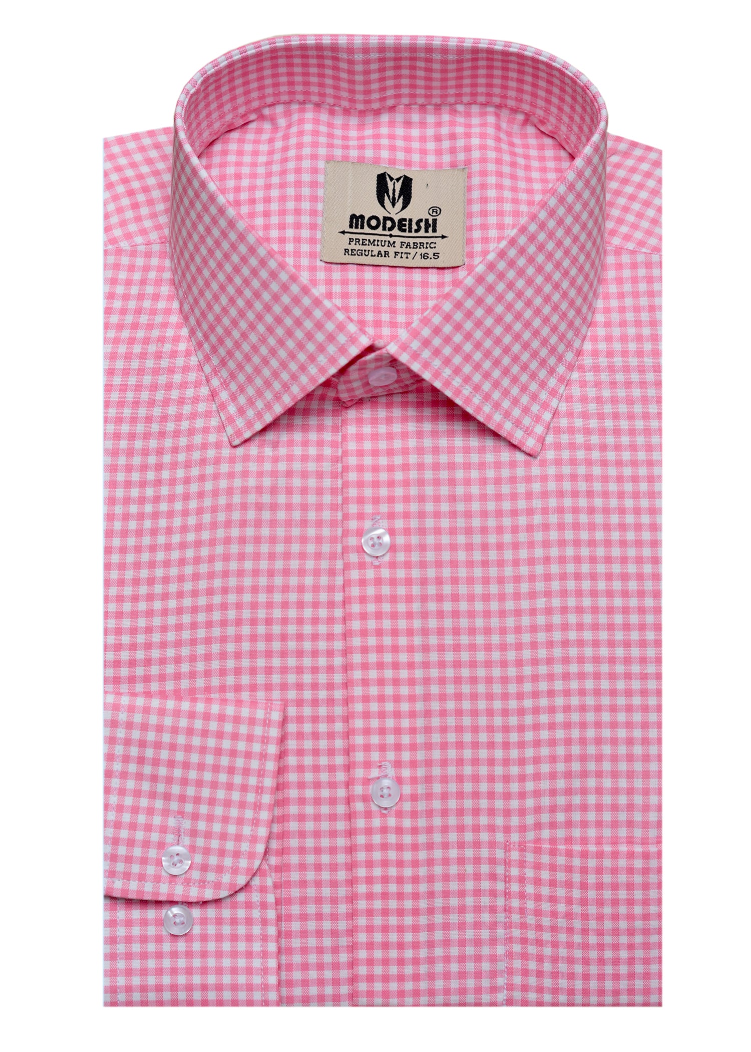 Persian Pink  box check Summer Fabric Shirt