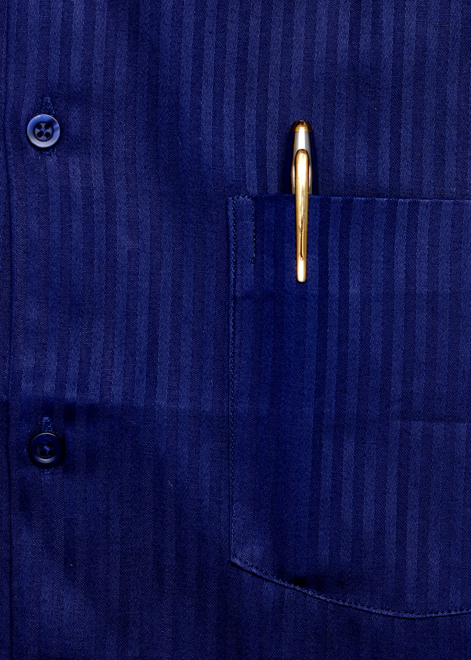 Nevy Blue Self Stripe Summer Fabric Shirt