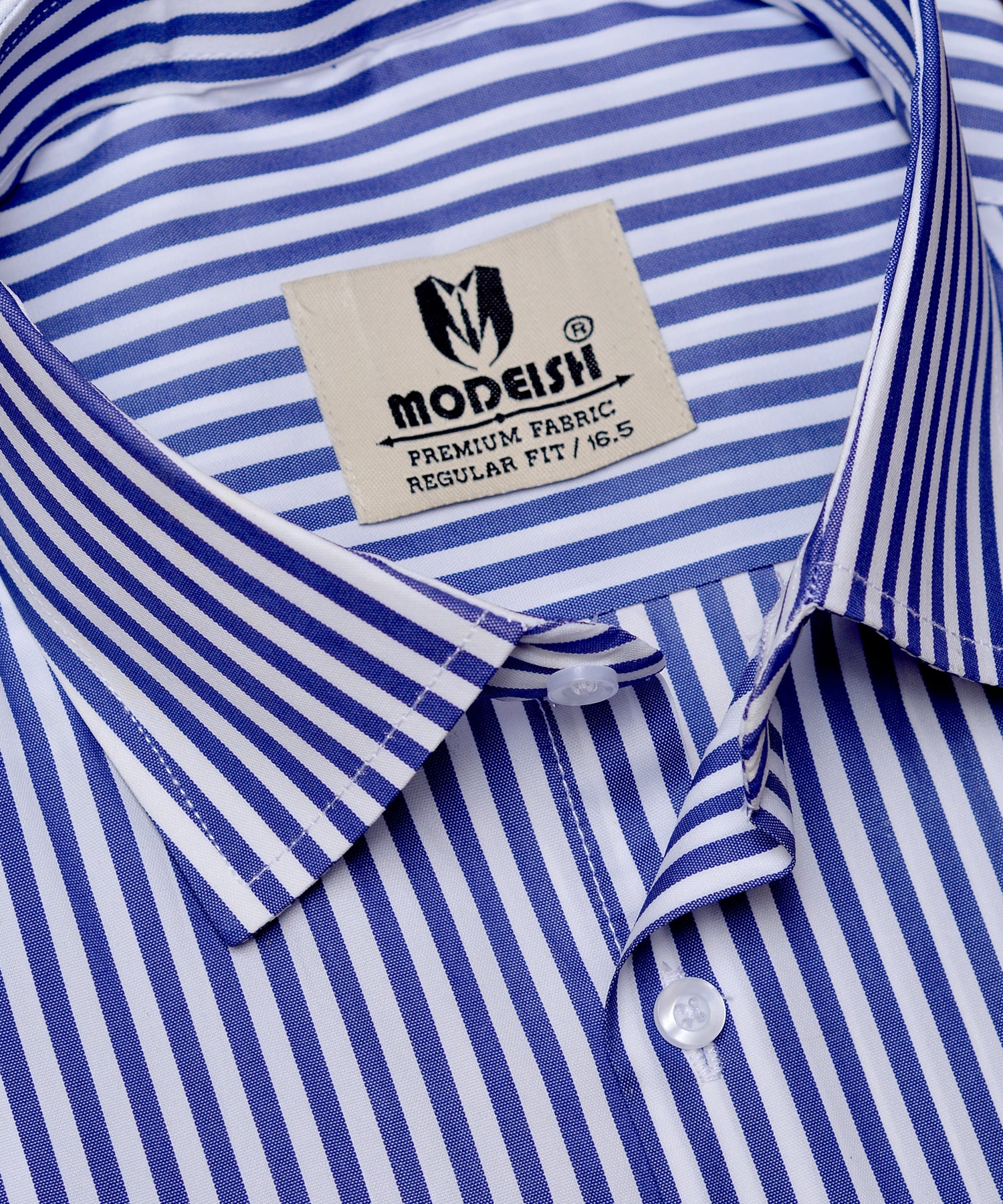 Blue white  Duel stripe  Summer Fabric Shirt