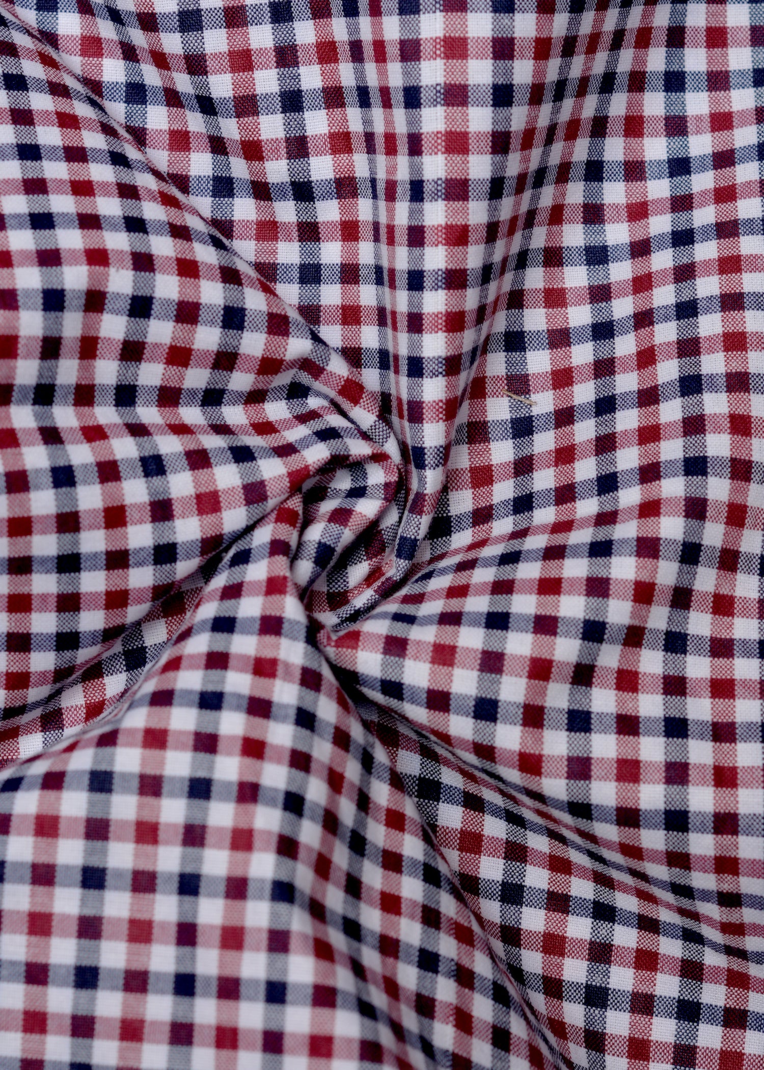 Blue Red 3D check  Summer Fabric Shirt