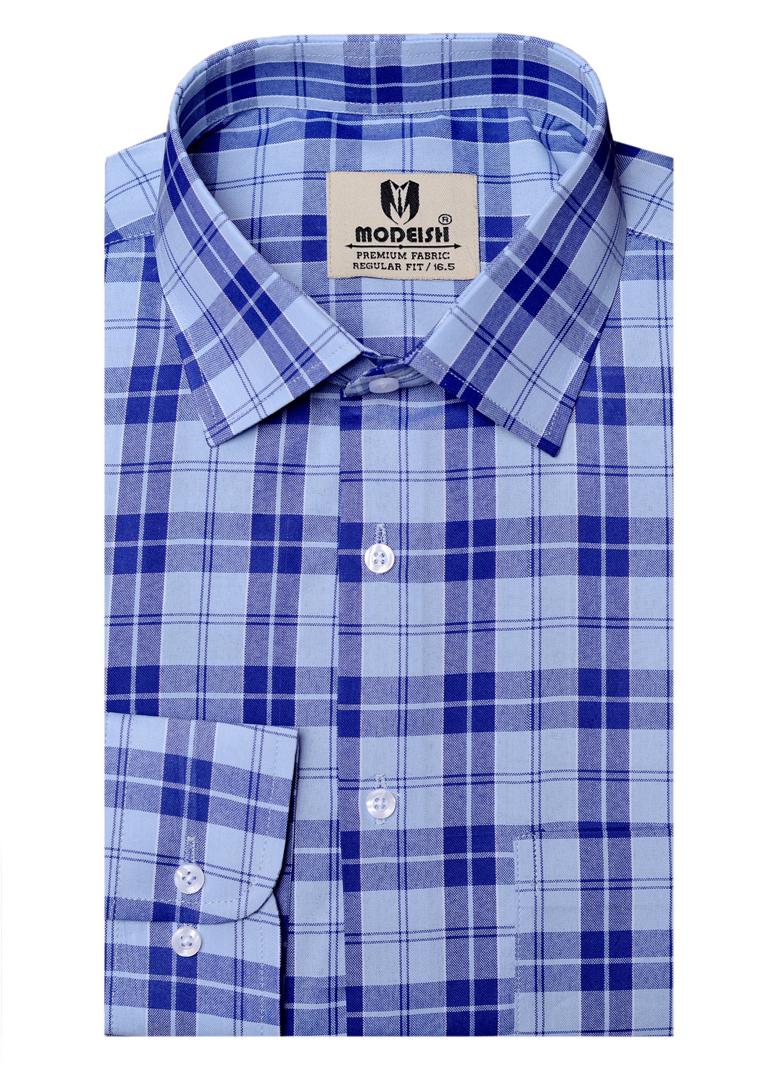 Purple sky  check  summer Fabric Shirt