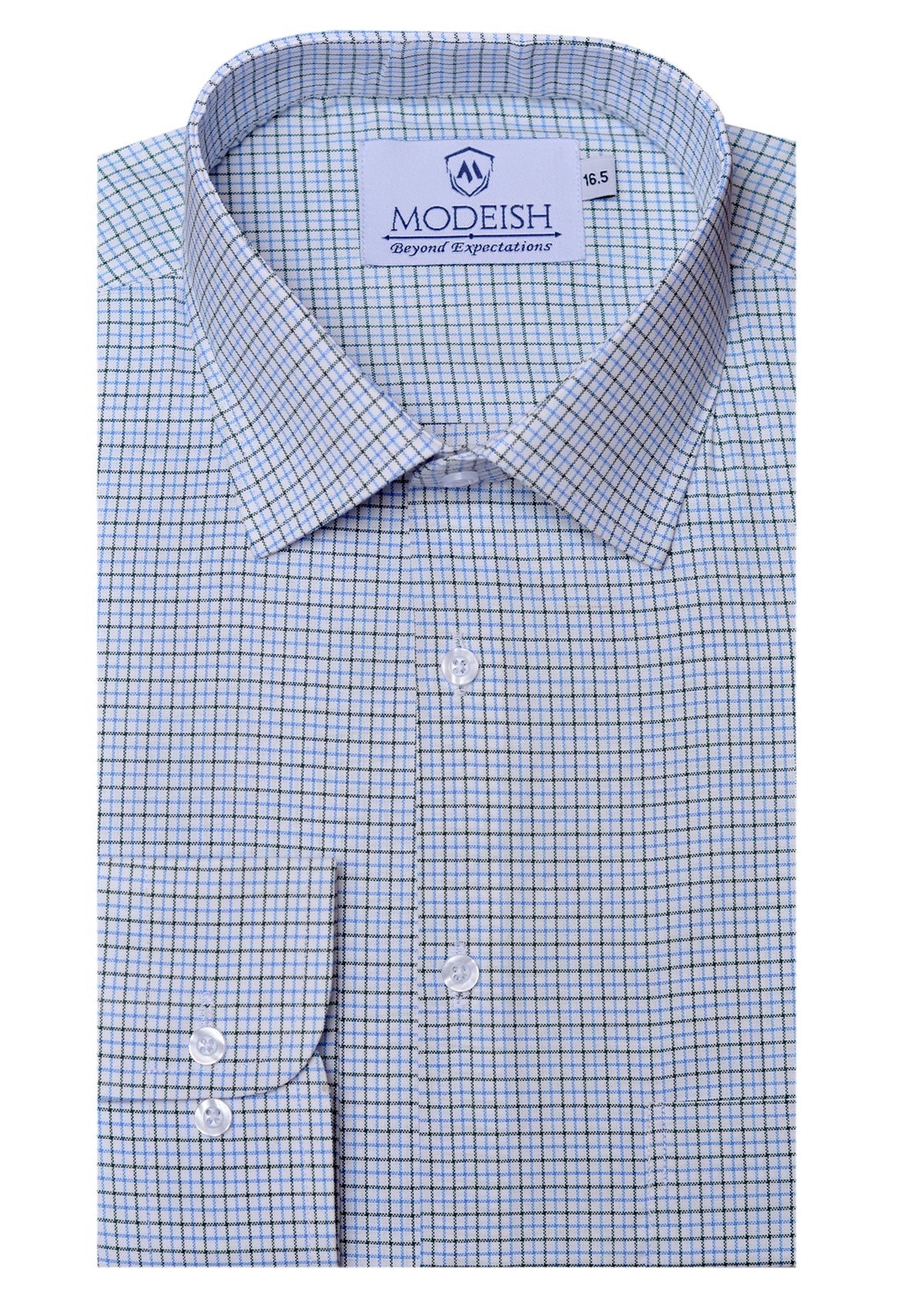 White Multi  Check  Formal shirt